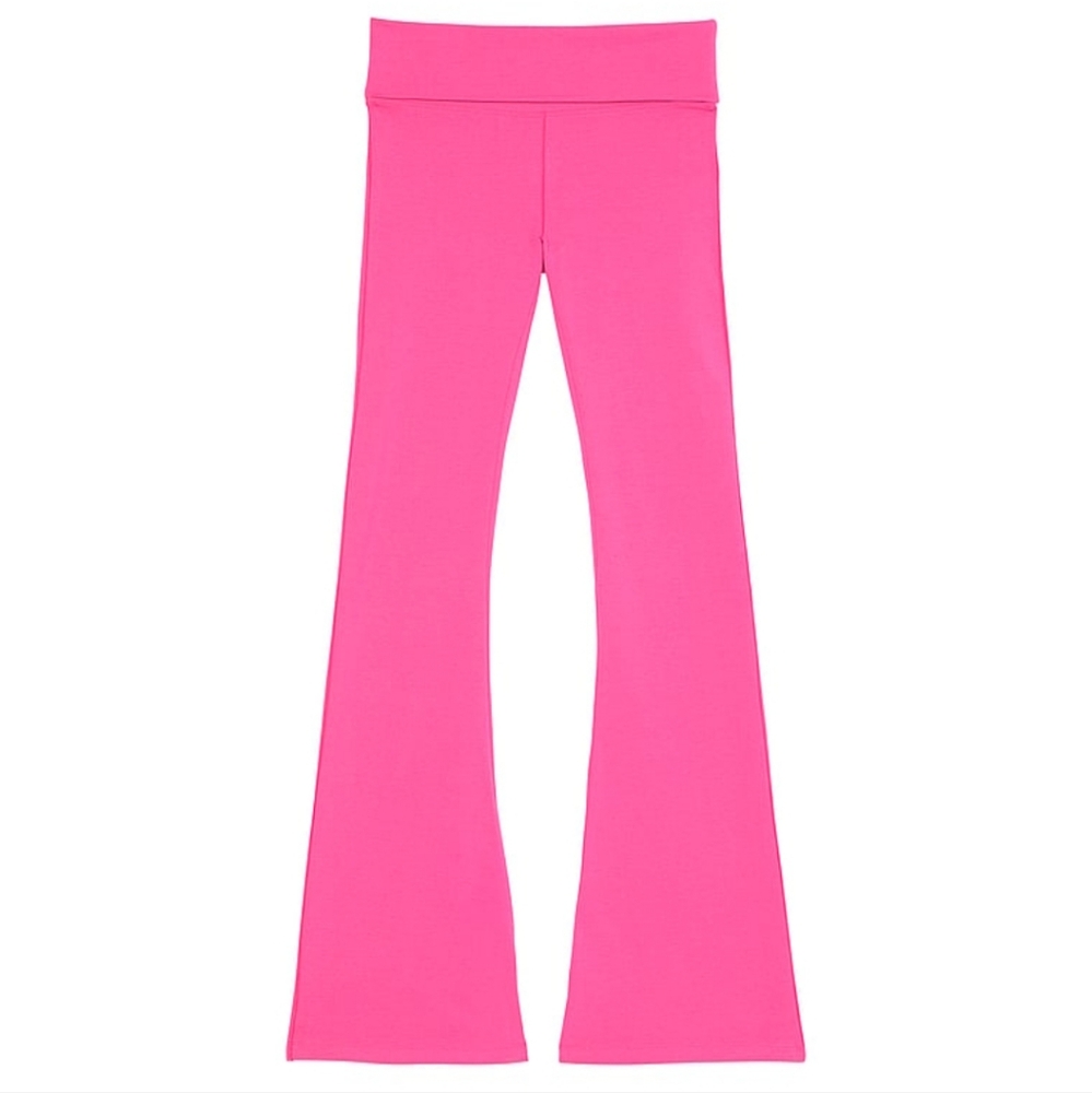 VS PINK YOGA PANTS BLING FLARE LEGGINGS ROSE Y2K - Picture 3 of 7